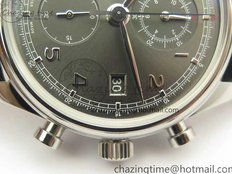 MIROTIME 0516 Portuguese Chrono SS ZF 1:1 Best Edition Gray Dial SS On Black Leather Strap A ZipUp 7215